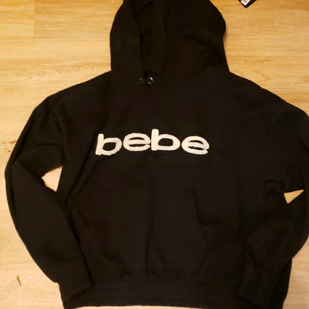 Black Crop bebe sweatshirt